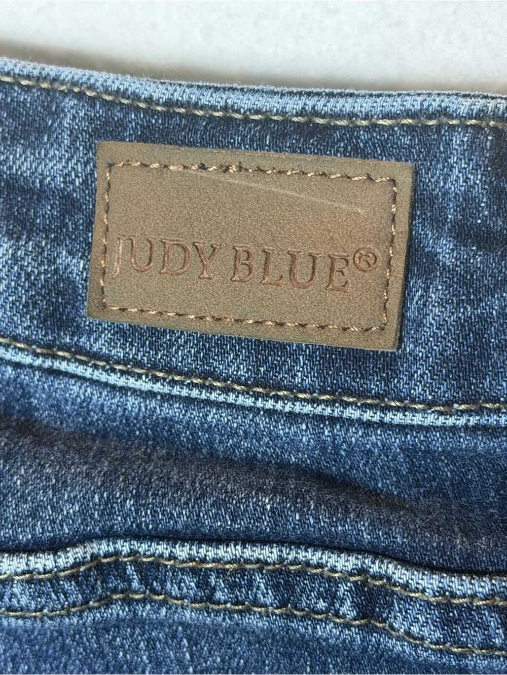 Judy Blue High Rise Skinny Jeans Distressed Raw Frayed Hem Dark Wash 18W - Picture 6 of 6